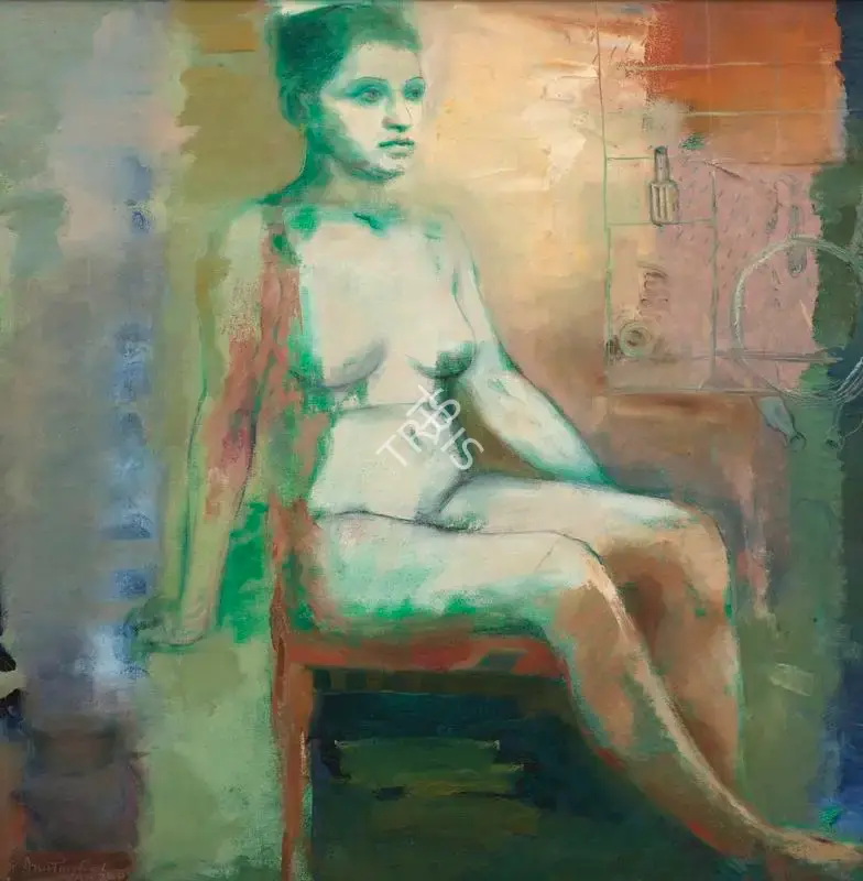 Sud, Anupam (Artist). Seated Figure, 2001 | Painting