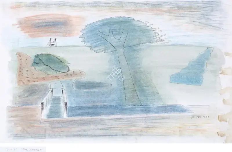 Barwe, Prabhakar (Artist). The Bridge, 1991 | Painting