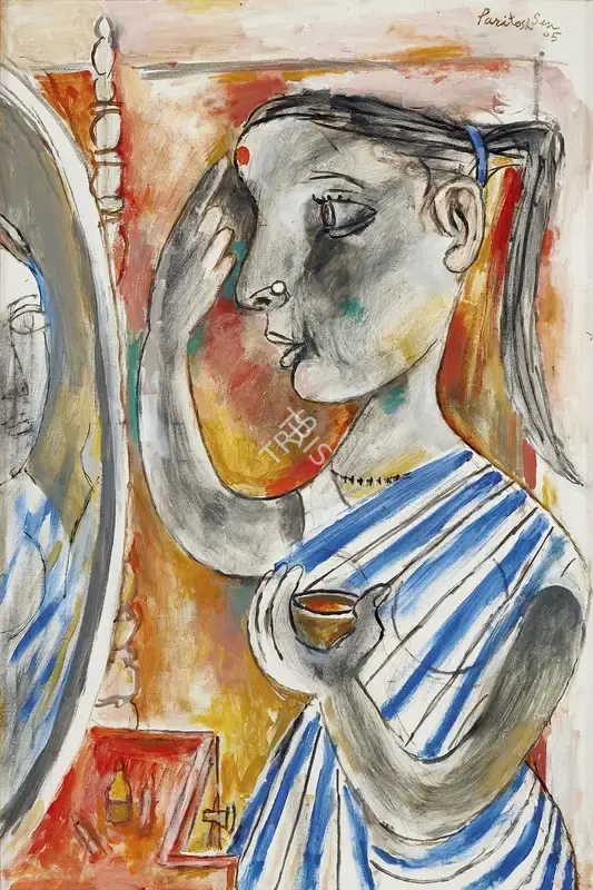Sen, Paritosh (Artist). Girl Before The Mirror - I, 2005 | Painting