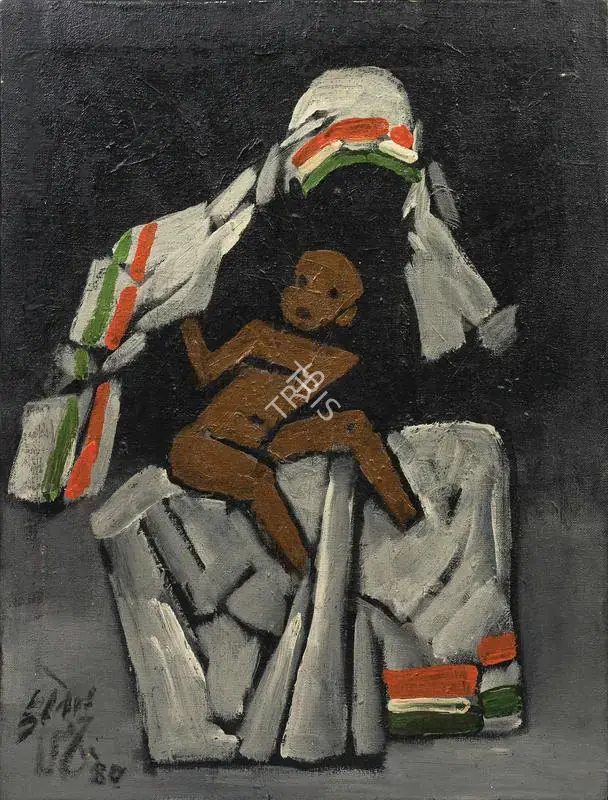 Husain, M.F. (Artist). Mother Teresa Series, 1980 | Painting