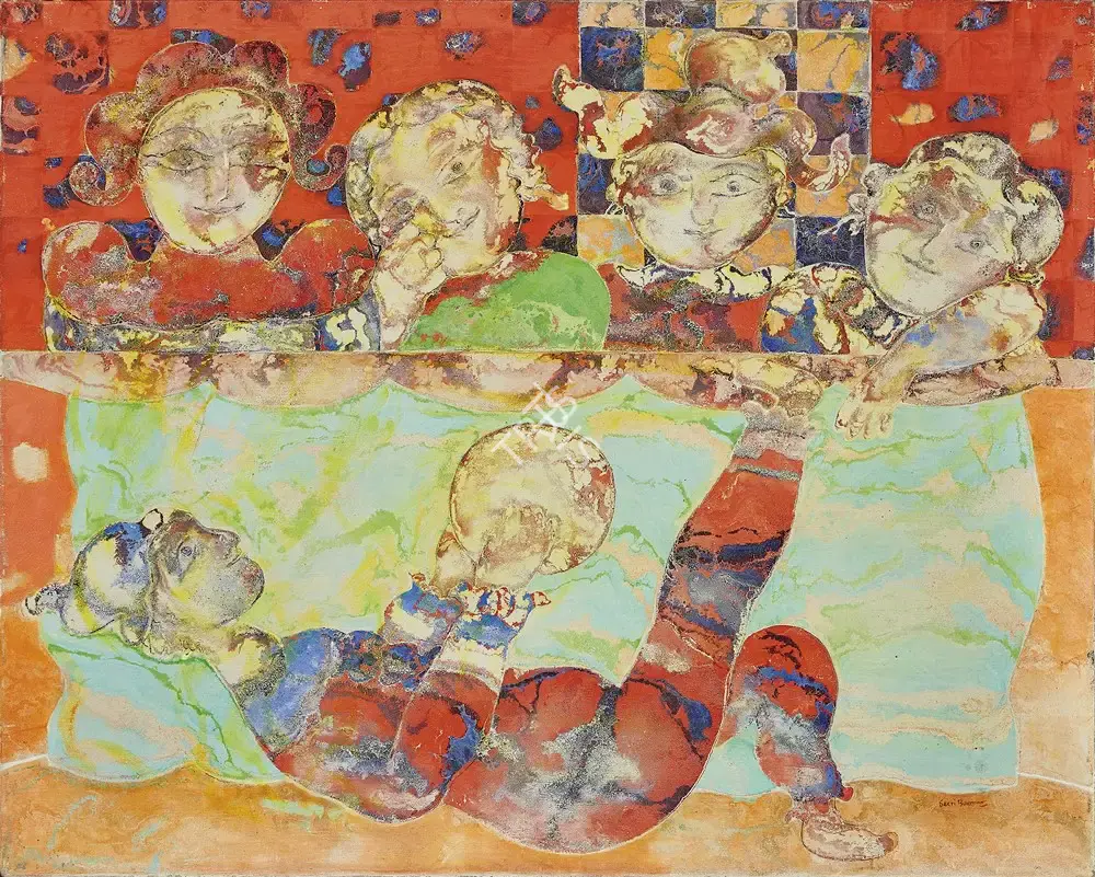 Burman, Sakti (Artist). Untitled. Oil & acrylic on canvas, c.1980 | Painting | FineArts | 00419087