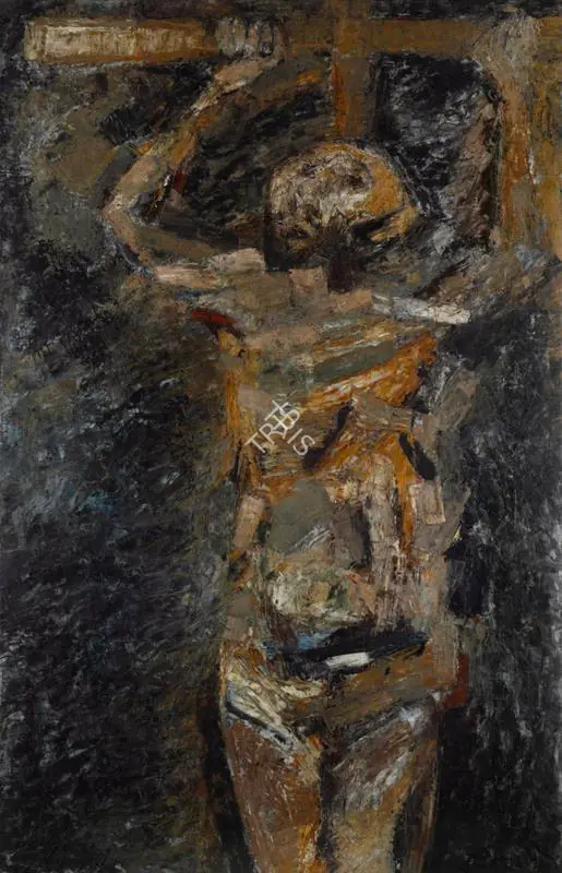 Mehta, Tyeb (Artist). Crucifixion. Oil on canvas, 1959 | Painting | FineArts | 00595929