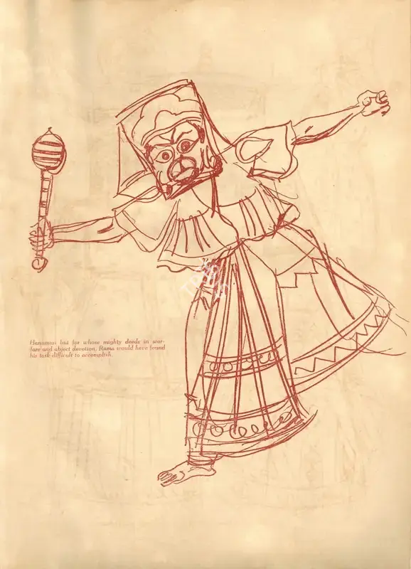 Chavda, Shiavax (Artist). Hanuman, n.d. | Drawing