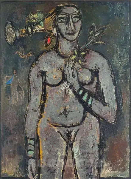 Souza, F.N. (Artist). Femme Nue, 1952 | Painting
