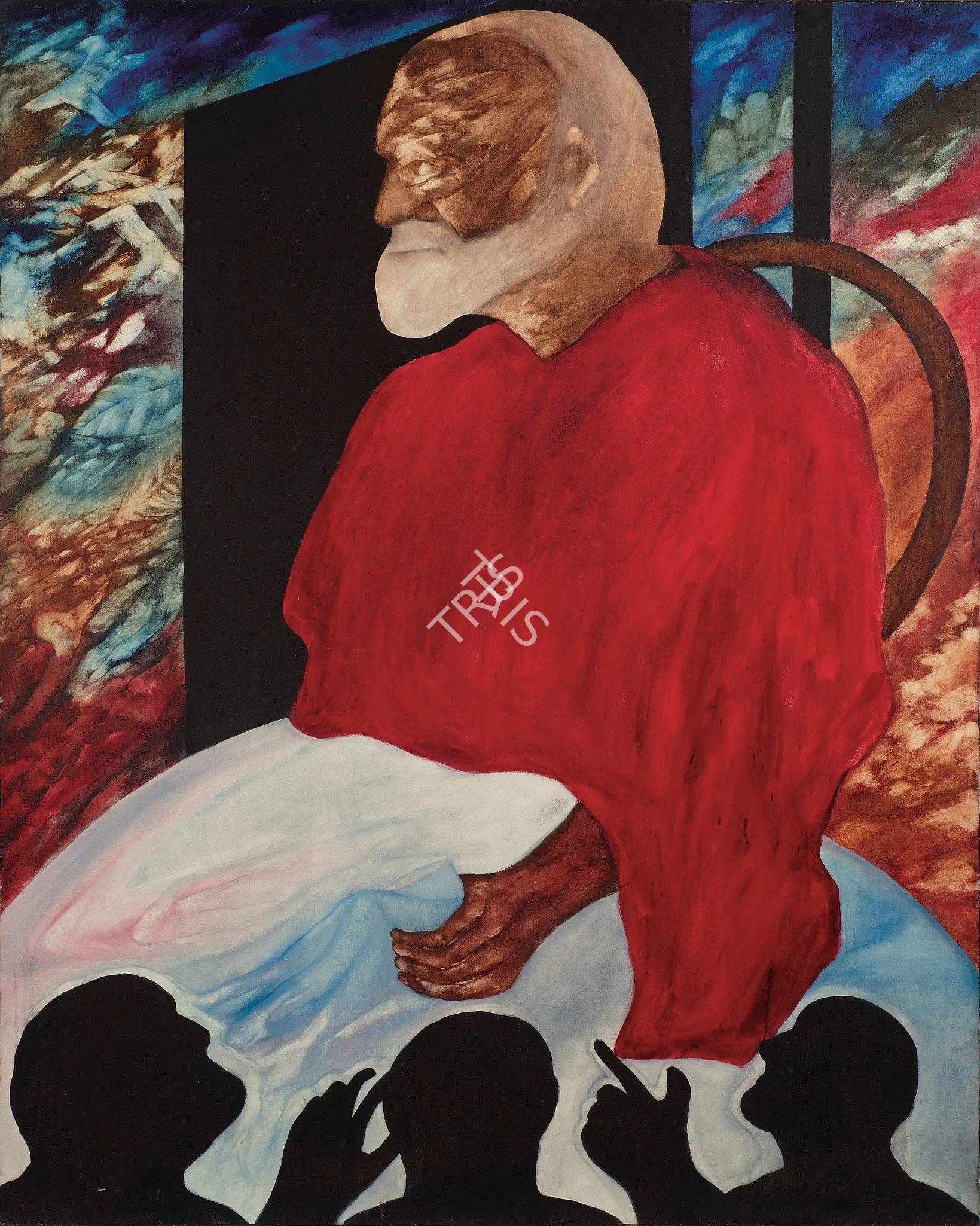 Altaf (Artist). Portrait Of A Poet - Philosopher, Reconciled With His Life And Struggles And The Mediocrity Around Him!, 1998 | Painting