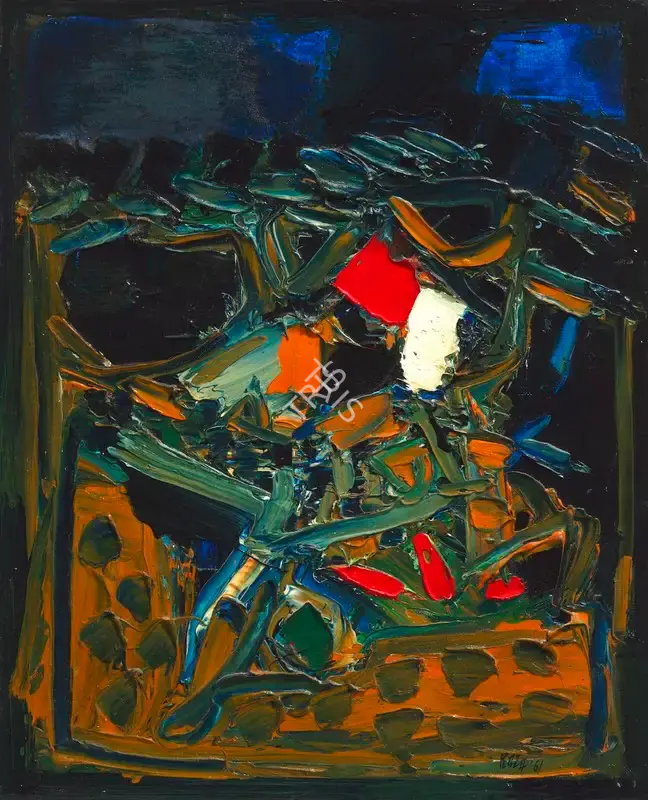 Raza, S.H. (Artist). Oliviers, 1961 | Painting