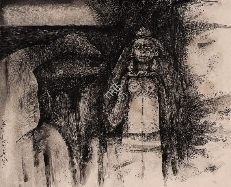 Pyne, Ganesh (Artist). Untitled, 1967 | Drawing