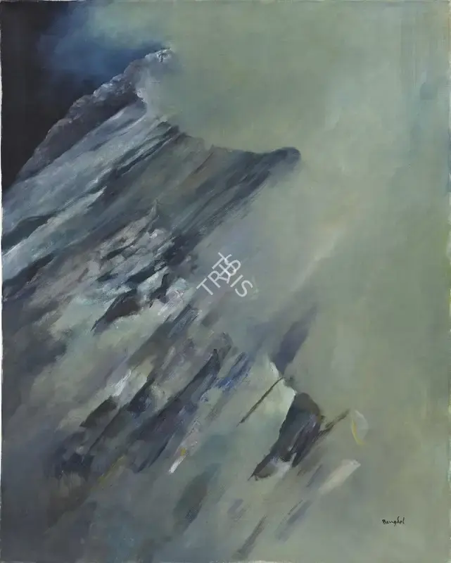 Bangdel, Lain Singh (Artist). Untitled (Mt. Everest West Side), n.d. | Painting