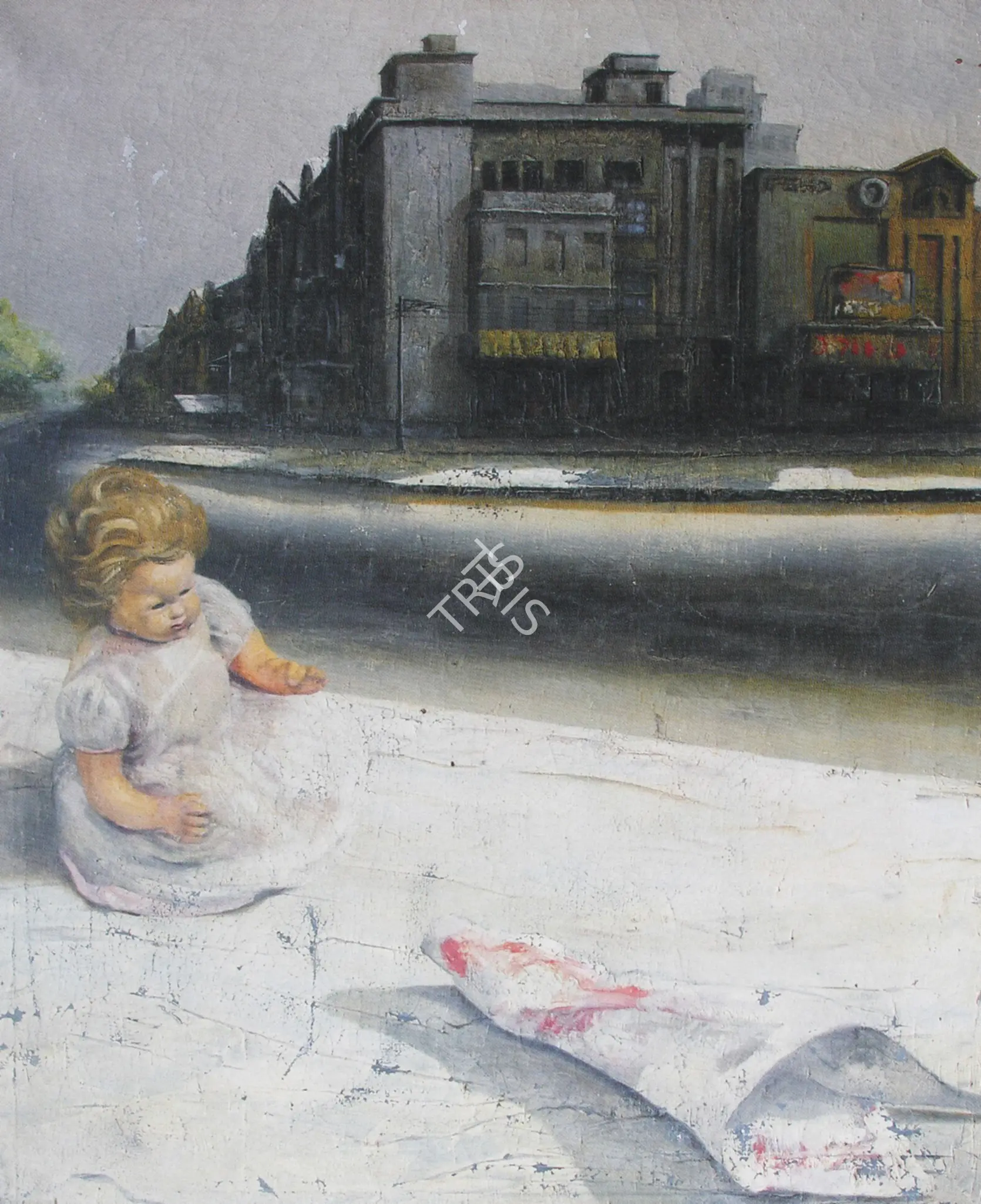 Bhattacharjee, Bikash (Artist). Baby Doll. Oil on canvas, 1971 | Painting | FineArts | 00598042
