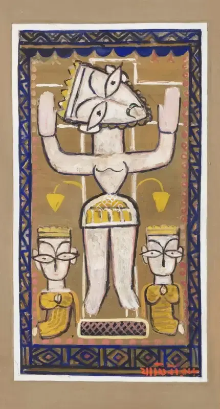 Roy, Jamini (Artist). Untitled (Crucifixion), n.d. | Painting