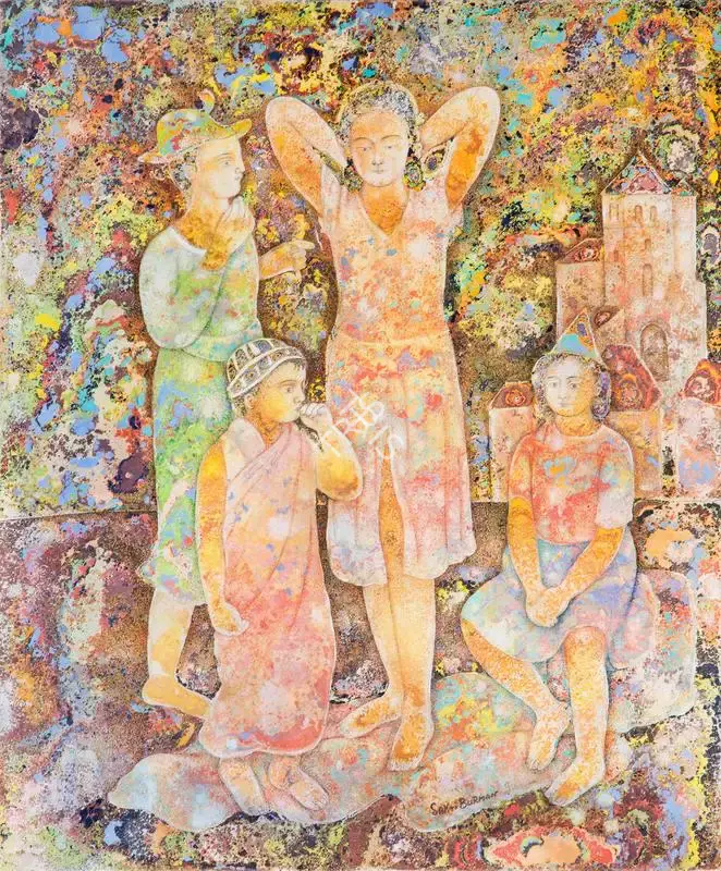 Burman, Sakti (Artist). In the Church Garden, 2001 | Painting