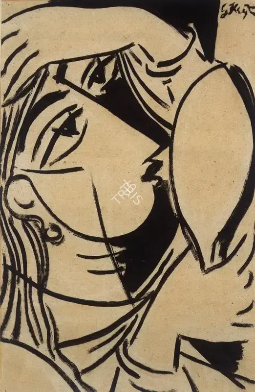 Keyt, George (Artist). Girl with Mirror, n.d. | Painting