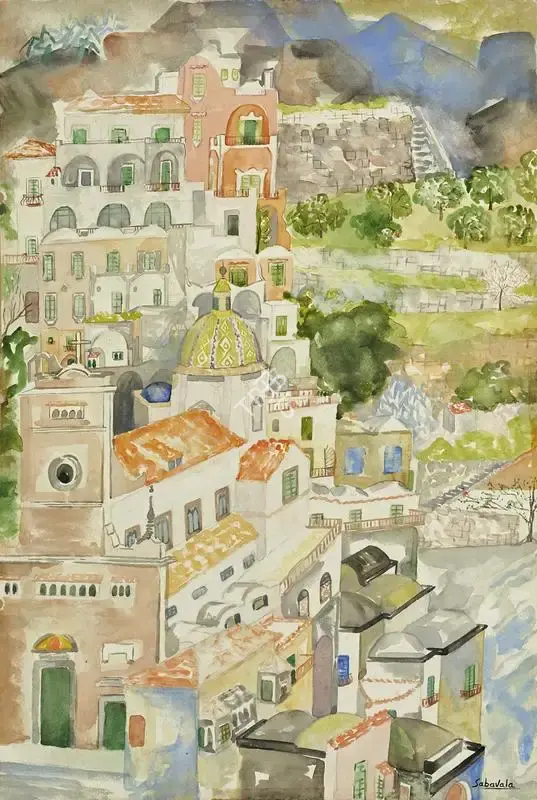 Sabavala, Jehangir (Artist). Positano, 1954 | Painting