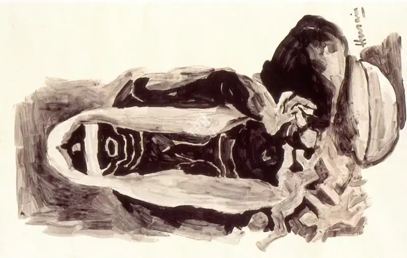Husain, M.F. (Artist). Gandhari, n.d. | Painting