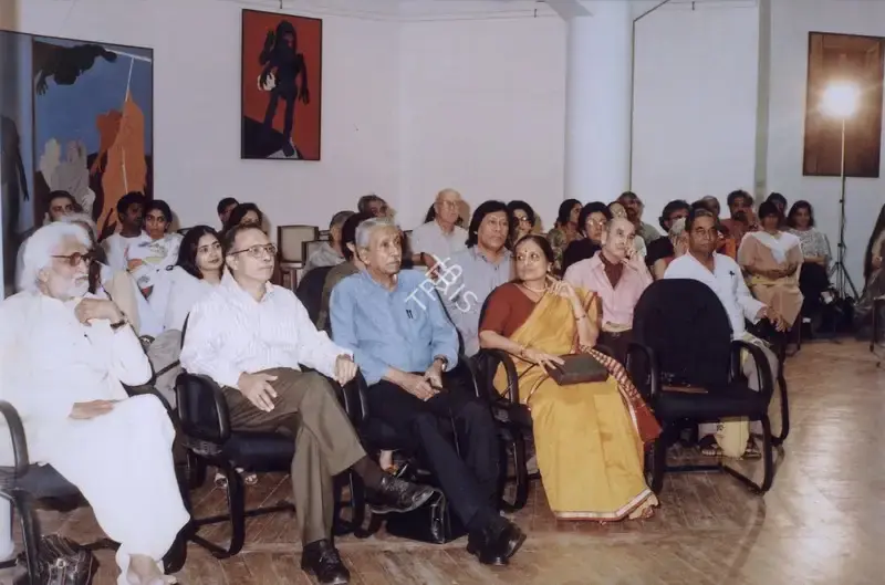 Unknown (Photographer). Audience view at Neville Tuli's Lecture at NGMA, Mumbai 1997 at the launch of his book Flamed-Mosaic.. Photographic Still, 1997 | Contemporary Photograph | Photography | 00801911