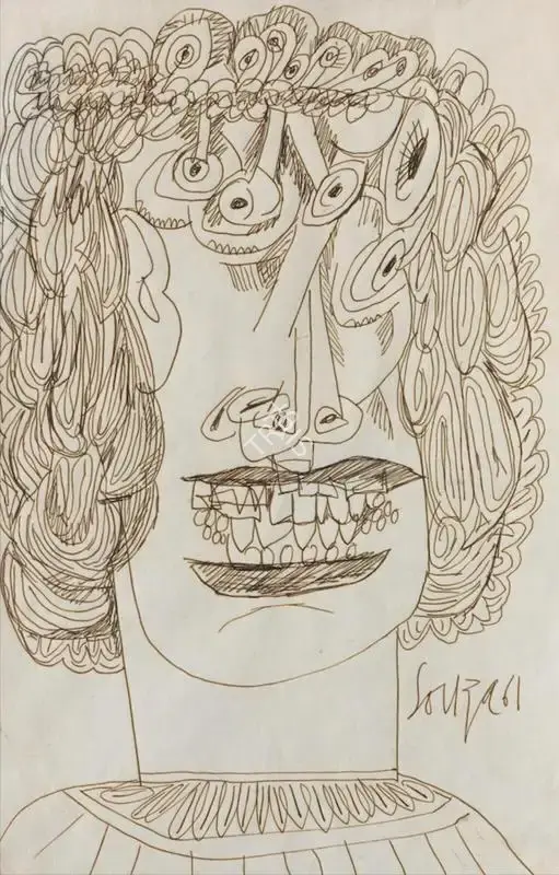 Souza, F.N. (Artist). Ghoul, 1961 | Drawing