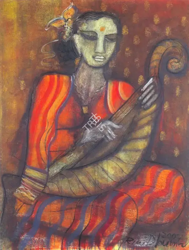 Dhumal, Rini (Artist). The Harp of Burma. Oil on canvas, 2007 | Painting | FineArts | 00898068