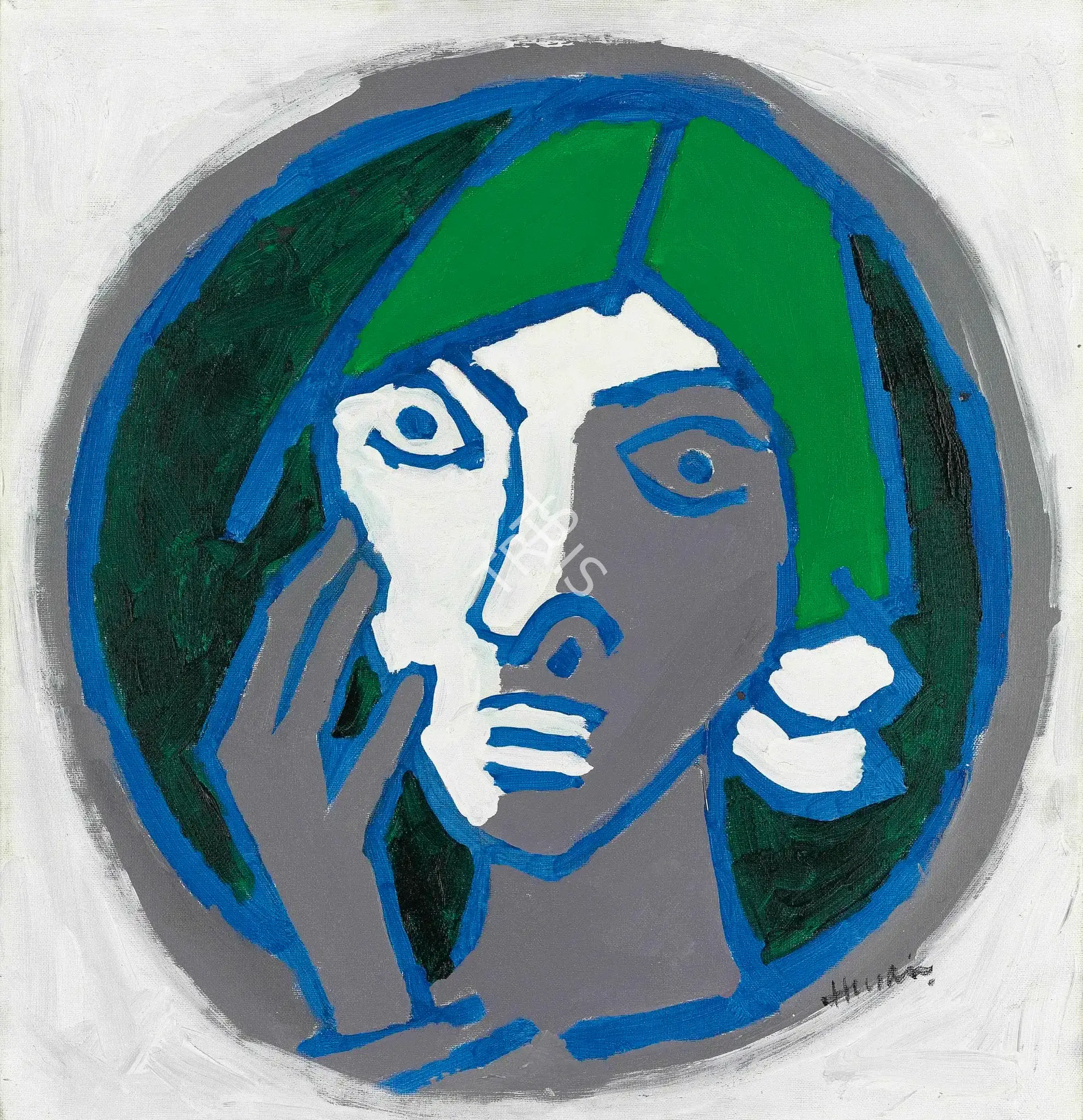 Husain, M.F. (Artist). Rajasthani Woman, n.d. | Painting