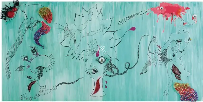 Ganesh, Chitra (Artist). The Lucky One (Slow Burn). Acrylic and Mixed Media on panel, 2008 | Painting | FineArts | 00755749