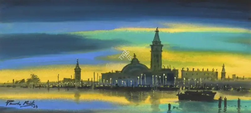 Maity, Paresh (Artist). City of Romance, 2024 | Painting