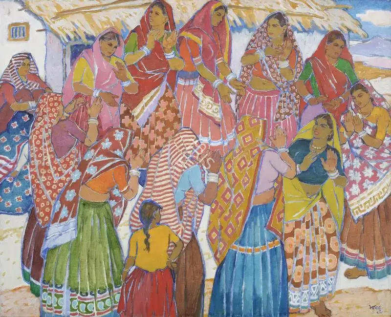 Satwalekar, Madhav (Artist). Untitled. Oil on canvas, 1994 | Painting | FineArts | 00354950