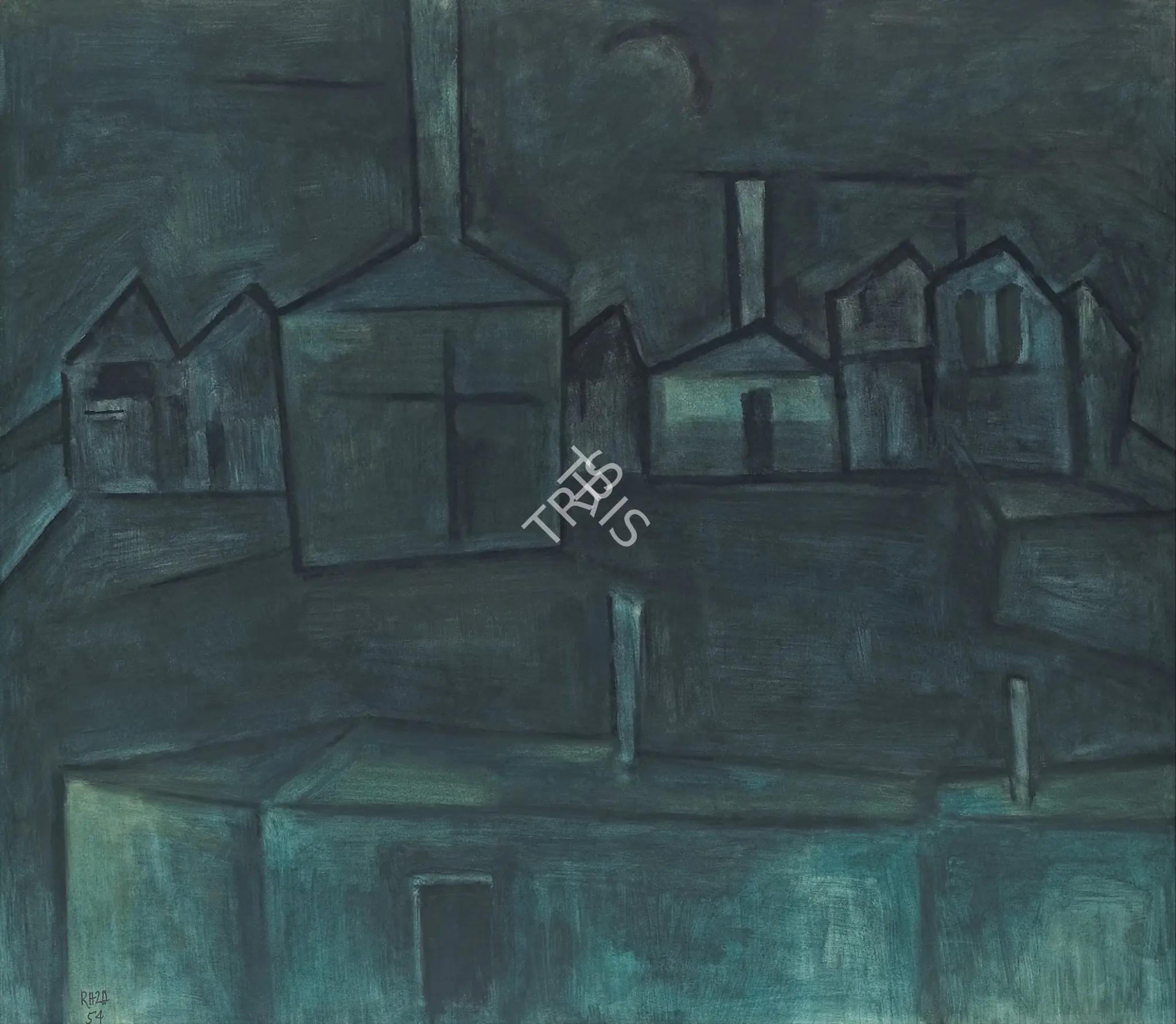 Raza, S.H. (Artist). Untitled, 1954 | Painting