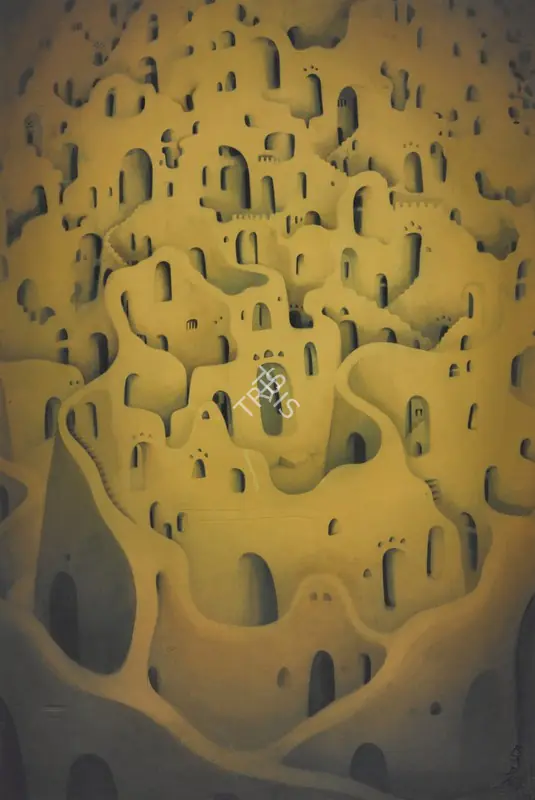 Arya, Badri Nath (Artist). Gharonde. Watercolour and wash on paper laid on board, 1980 | Painting | FineArts | 00355827