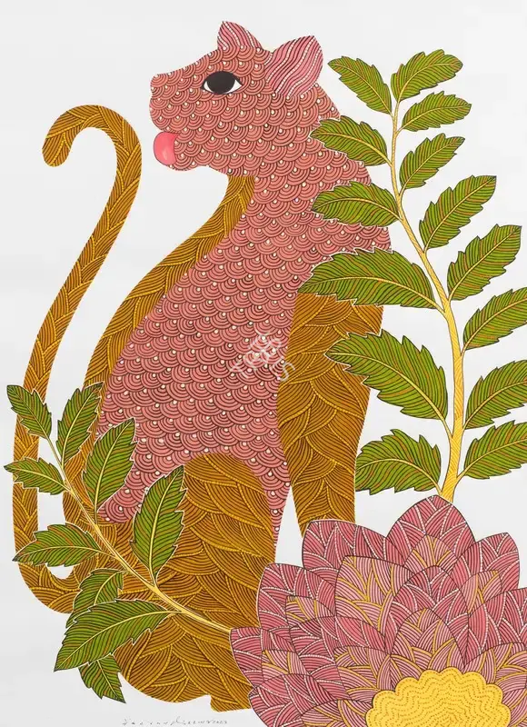 Shyam, Venkat (Artist). Untitled (Observation). Natural pigments on handmade paper, framed, 2023 | Painting | FineArts | 00604130