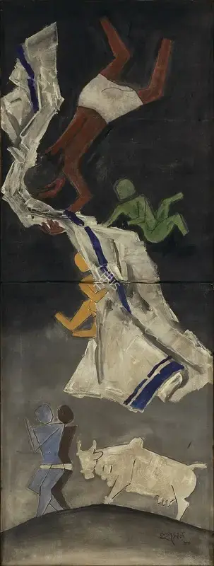 Husain, M.F. (Artist). Untitled - Mother Teresa Series, 1980 | Painting