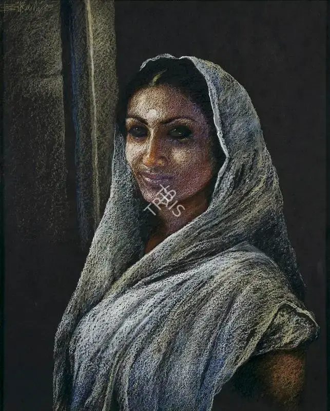 Bhattacharjee, Bikash (Artist). Shabari, 1989 | Painting