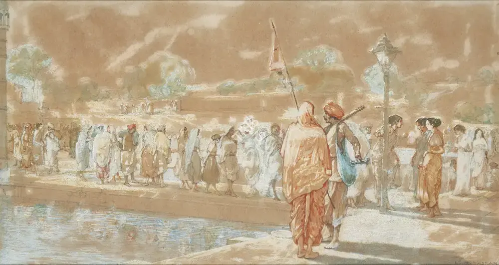 Taskar, L.N. (Artist). Untitled. Pastel and watercolour on paper laid on card, n.d. | Painting | FineArts | 00352656