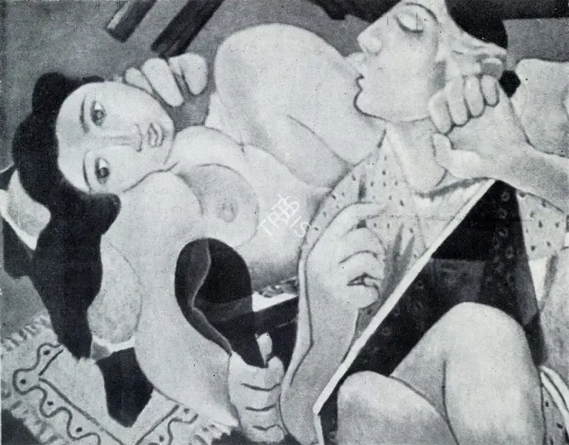 Daraniyagala, Justin P. (Artist). Artist and Model, n.d. | Painting