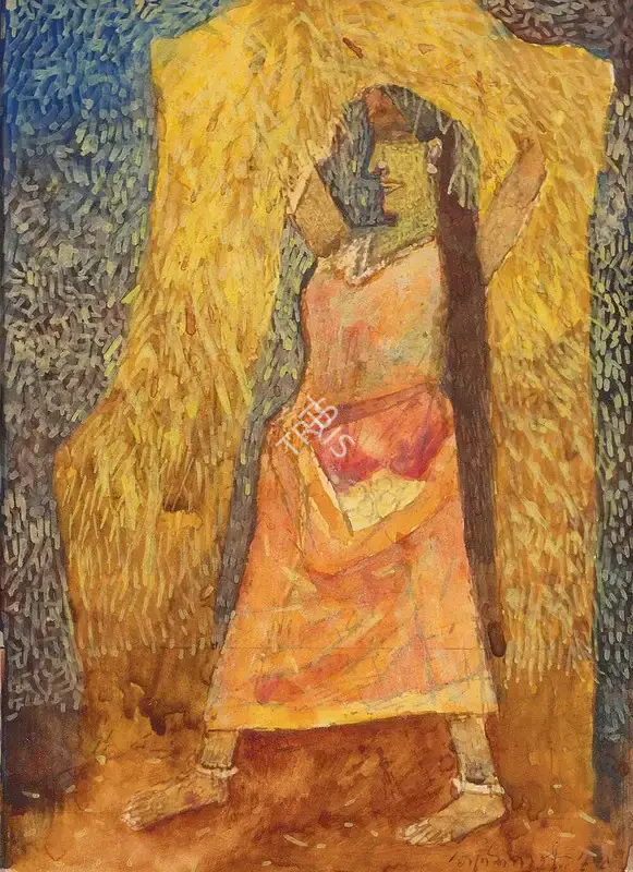 Pyne, Ganesh (Artist). Worker, 1985 | Painting