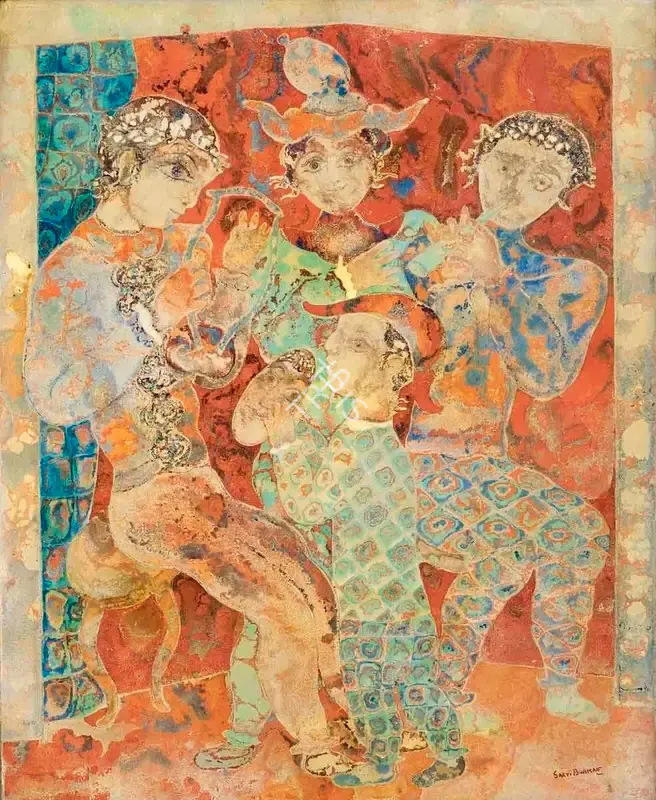 Burman, Sakti (Artist). Les Musiciens, 1973 | Painting