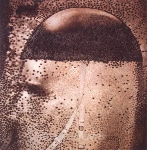 Broota, Rameshwar (Artist). Helmet. Oil on canvas, 2000 | Painting | FineArts | 00600352