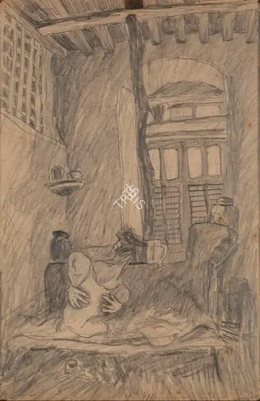 Patwardhan, Sudhir (Artist). Untitled. Pencil on paper, 1974-1975 | Drawing  | 00866564