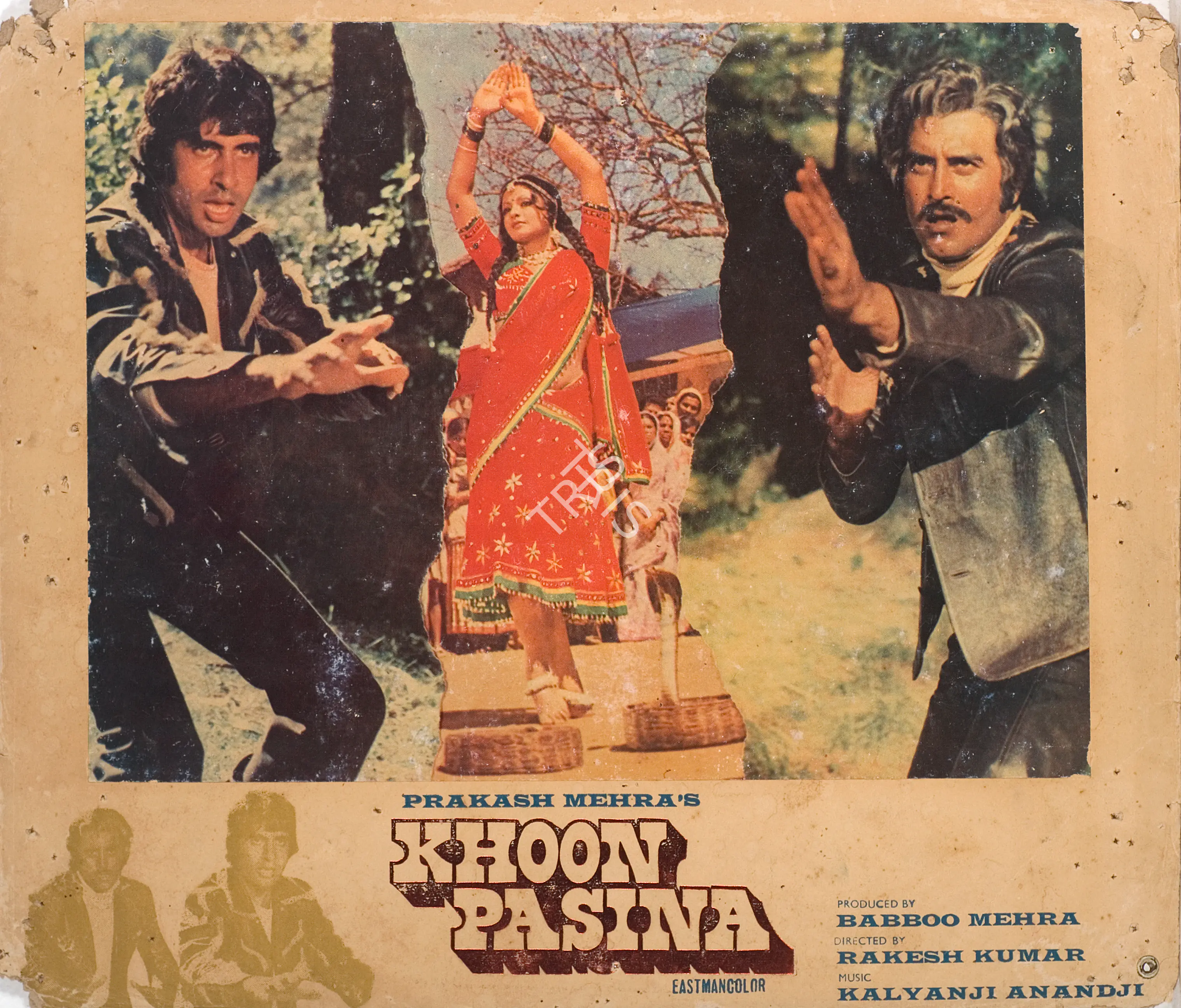 Mehra, Babboo (Producer), Khoon Pasina, 1977 | Photographic Still Mounted on Lobby Card | CinemaEducation | 00765211