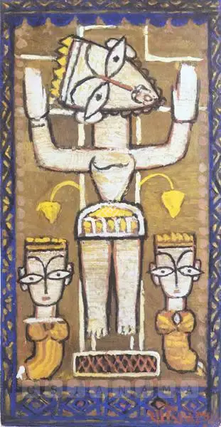 Roy, Jamini (Artist). The Crucifixion, n.d. | Painting