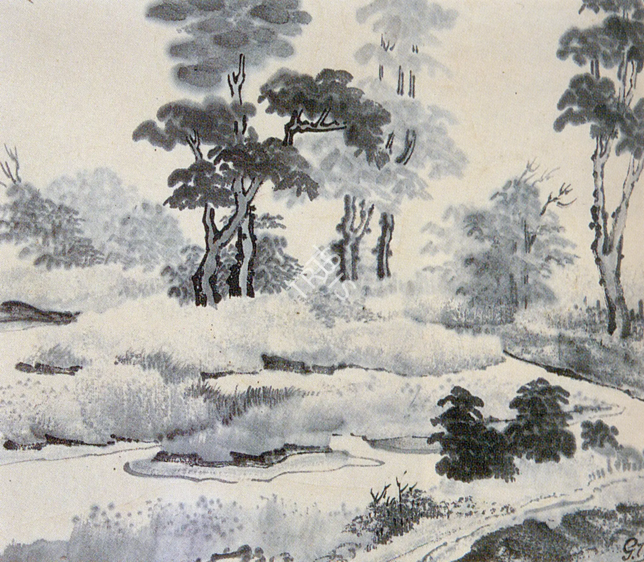 Tagore, Gaganendranath (Artist). Landscape. Watercolour on paper, n.d. | Painting  | 00877141