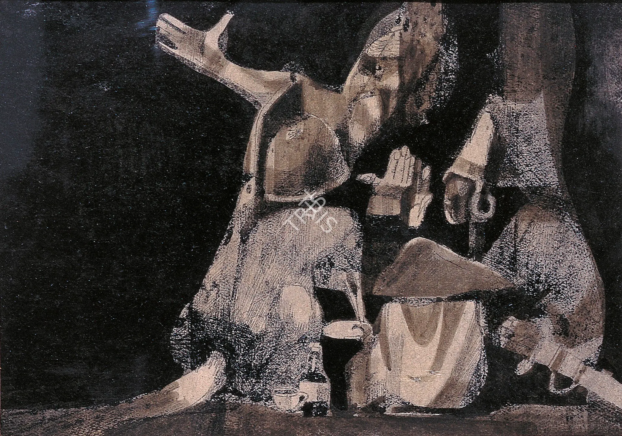 Pyne, Ganesh (Artist). Untitled. Watercolour and ink on paper, c.1965 | Painting | FineArts | 00375785
