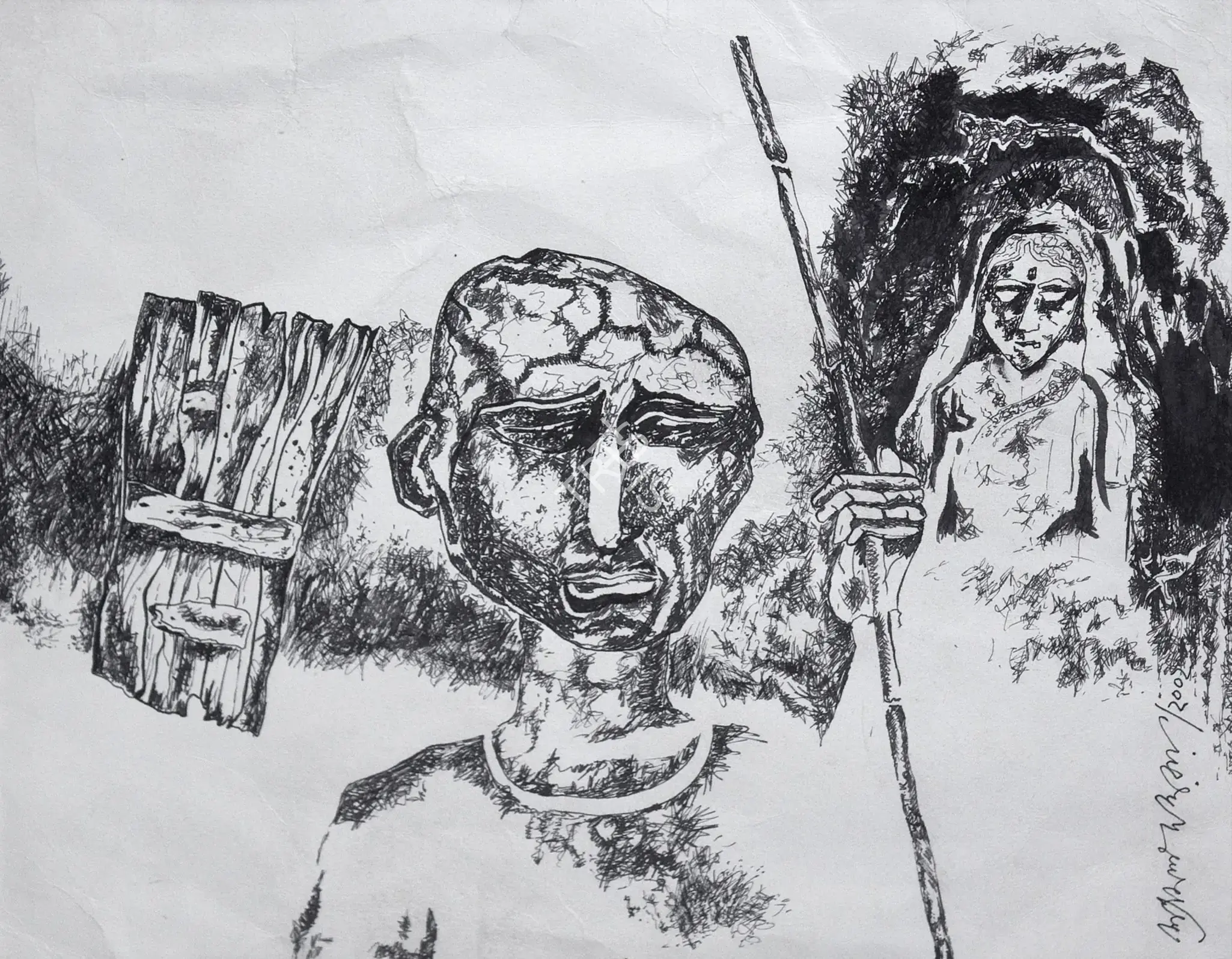 Ray, Shyamal Dutta (Artist). Untitled, 2002 | Drawing
