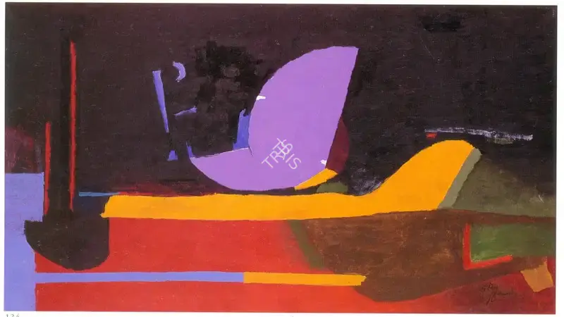 Husain, M.F. (Artist). Shan-Shui-Shui #11 Landscape Poetry, 1978 | Painting
