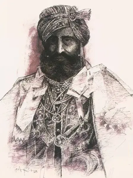Adimoolam, K.M. (Artist). King Series. Pen and ink on paper, 2003 | Drawing | FineArts | 00600340