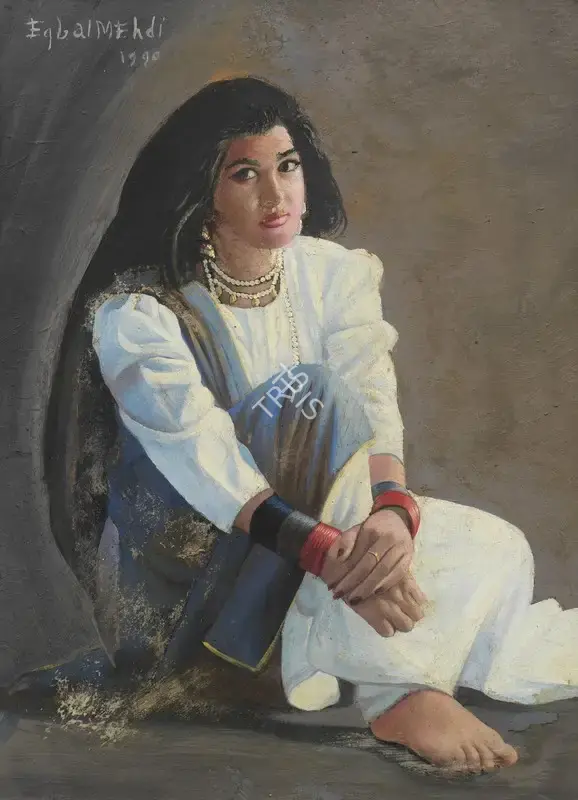 Mehdi, Eqbal (Artist). Untitled (Woman), 1990 | Painting