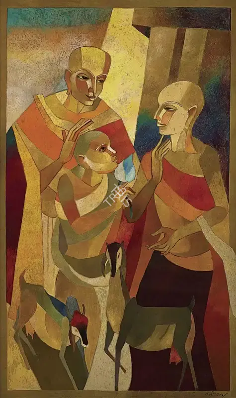 Sengupta, Niren (Artist). Initiation. Oil on canvas, 2005 | Painting | EconomicsArt | 00872437