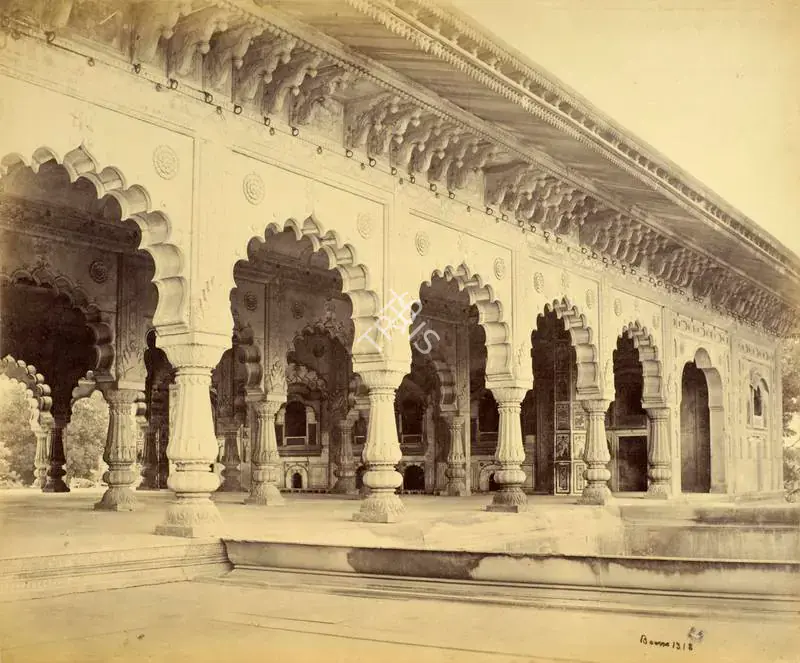 Bourne, Samuel (Photographer). Interior of the Nundh Bhowun - Deig. Albumen print pasted on mount, c.1865-1866 | Antiquarian Photograph | Photography | 00115947