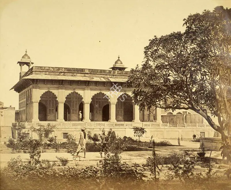 Beato, Felice (Photographer). Marble Palace in the Fort of Agra - India after Mutiny. Albumen print hinged on thin paper, February-April 1859 | Antiquarian Photograph | Photography | 00116268