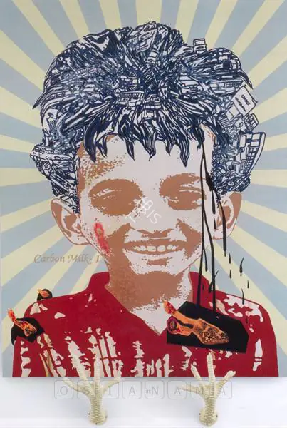 Kallat, Jitish (Artist). Carbon Milk-I. Acrylic on canvas; fiberglass, 2007 | Painting | FineArts | 00755692