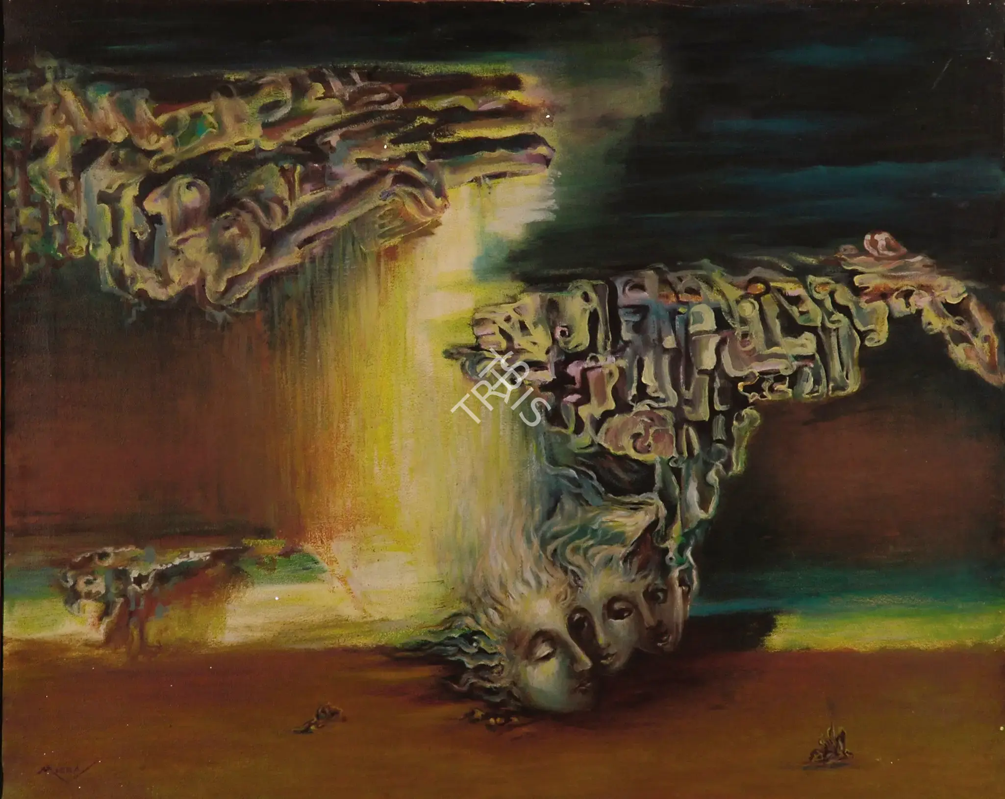 Misra, Hemanta (Artist). Fragmentation Time And Space, 1978 | Painting