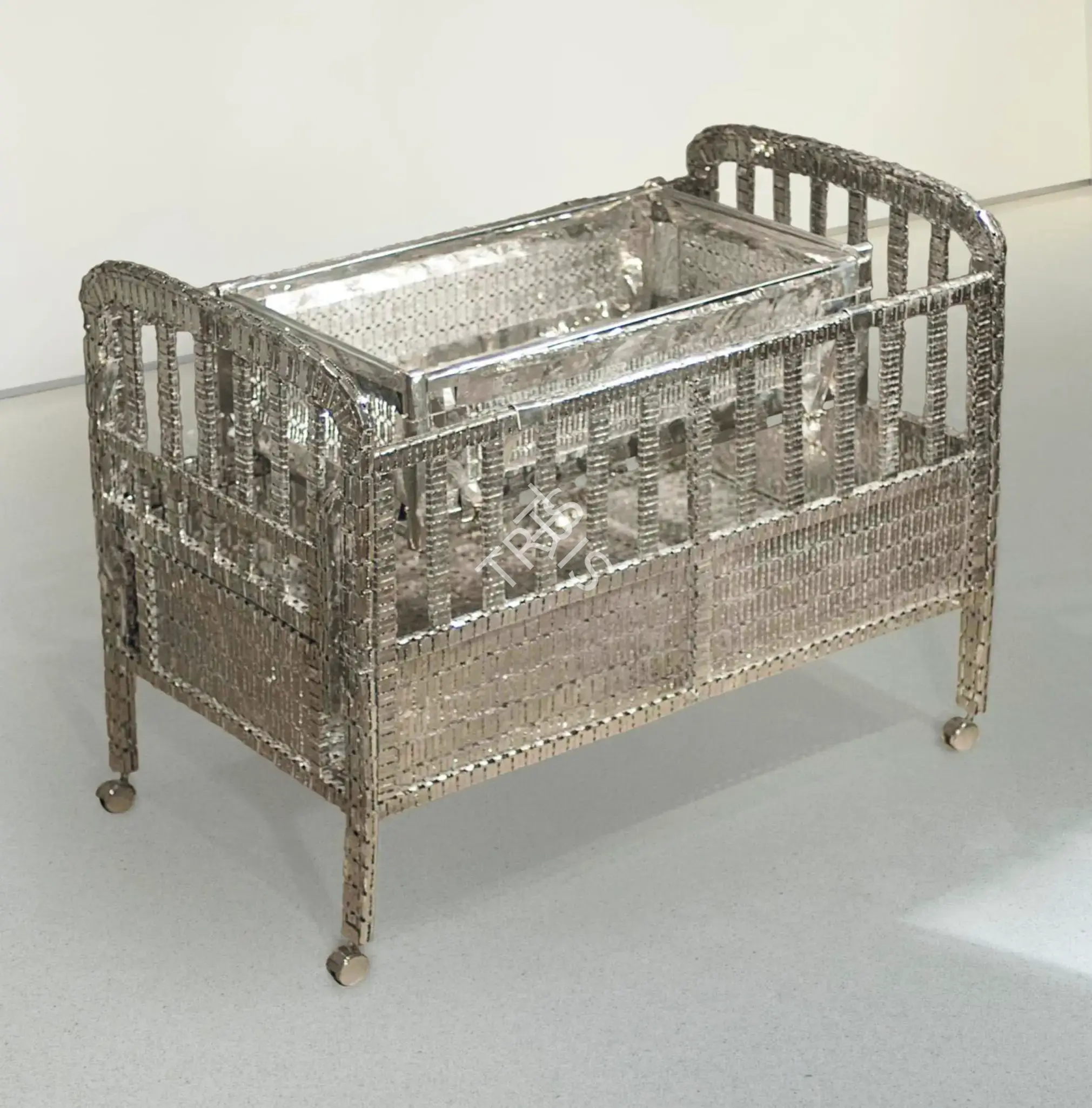Lipi, Tayeba Begum (Artist). My Daughter's Cot II. Stainless steel razor blades, 2012 | Sculpture | FineArts | 00645125